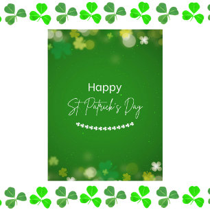 Elegantes St. Patrick's Day Kleeblatt Postkarte