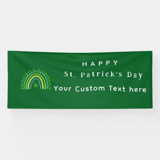 Elegantes St. Patrick's Day Party Banner (Horizontal)