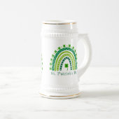 Elegantes St. Patrick's Day Party Bierglas (VorderseiteRechts)