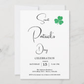Elegantes St Patricks Day Party Einladung (Vorderseite)