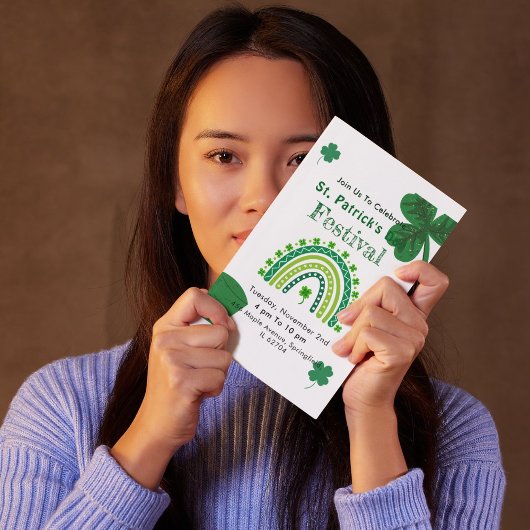 Elegantes St. Patrick's Day Party Einladung