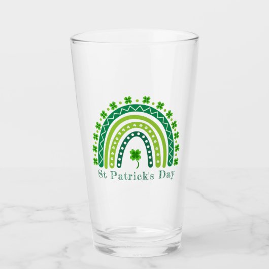 Elegantes St. Patrick's Day Party Glas (Vorderseite)