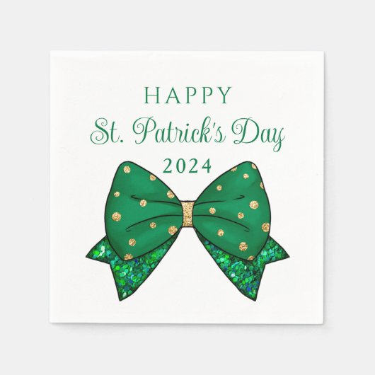 Elegantes St. Patrick's Day Party Serviette (Vorderseite)