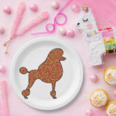 Elegantes Standard Poodle Silhouette Party Pappteller (Party)
