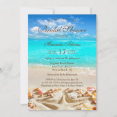 Elegantes Starfish Beach Brautparty Einladung (Vorderseite)