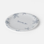 Elegantes Starfish & Sequins Blue Beach Party Pappteller (Schrägansicht)