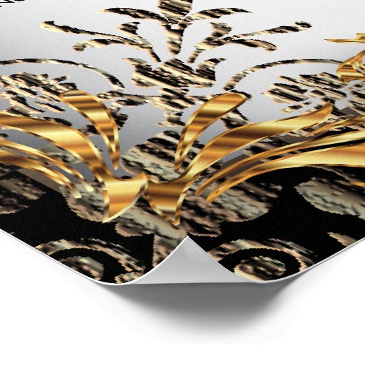 Elegantes Starry Night Wedding - Seating Chart Poster (Ecke)