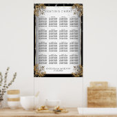 Elegantes Starry Night Wedding - Seating Chart Poster (Küche)