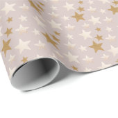 Elegantes Stars-Musterpapier Geschenkpapier (Rolleneckpunkt)