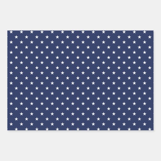 Elegantes Stars Wrapping Paper Set Geschenkpapier Set (Vorderseite 2)