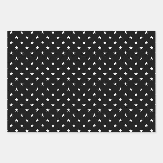 Elegantes Stars Wrapping Paper Set Geschenkpapier Set (Vorderseite)
