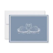 Elegantes Staubblau Klassisches Schriftmonogramm H