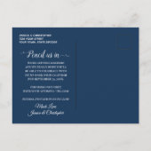 elegantes staubblaues Wasserfarben-Blumenbouquet Ankündigungspostkarte (Rückseite)