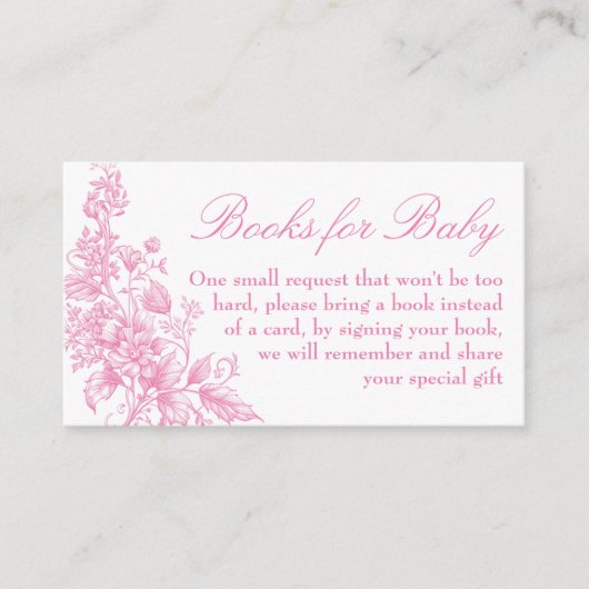 Elegantes staubfarbenes Babyduschbuch Begleitkarte (Vorderseite)