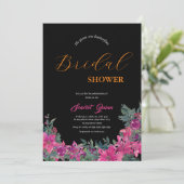 Elegantes staubrosa Aquarell Brautparty Einladung (Stehend Vorderseite)