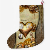 Elegantes Steamampunkerherz Großer Weihnachtsstrumpf (Rückseite)