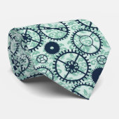 Elegantes Steampunk Uhrgang- und -damastmuster Krawatte (Gerollt)