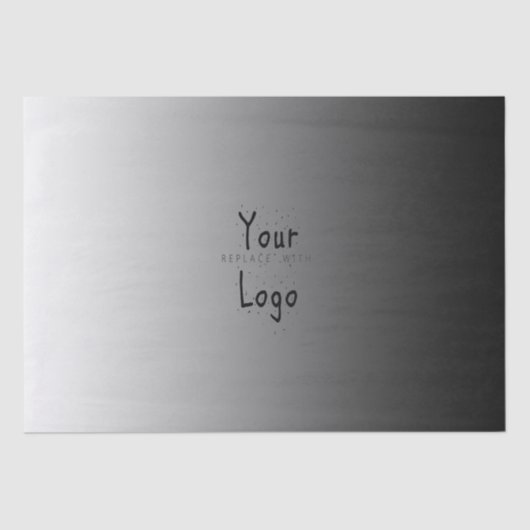 Elegantes Steigungs-Weiß zum Schwarzen mit Seidenpapier (Vorderseite)