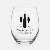 Elegantes stemless Glas mit individuellem Design (Vorderseite)