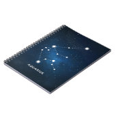 ELEGANTES STERNENKLARES BLAUES AQUARELL-UNIVERSUM NOTIZBLOCK (Linke Seite)