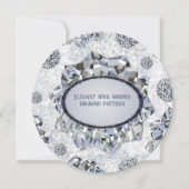 Elegantes, sternförmiges Diamantmuster Einladung (Vorderseite)