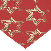 Elegantes Sternmuster Imitate Gold Stars Festivals Großer Tischläufer (Ecke)