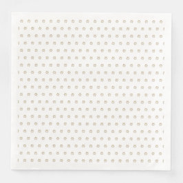 Elegantes Sternmuster Imitate Gold Stars Weiß Serviette
