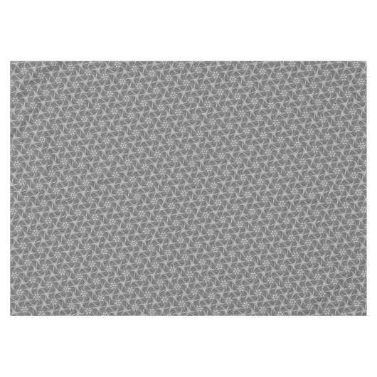 Elegantes Sternmuster Klasse Mod Cool Silver Gray Tischdecke (Vorderseite (Horizontal))
