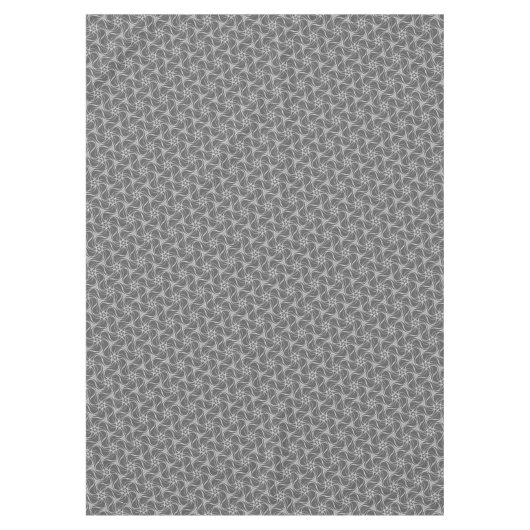 Elegantes Sternmuster Klasse Mod Cool Silver Gray Tischdecke (Vorderseite)