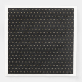 Elegantes Sternmuster Modernes Schwarz und Gold Serviette