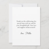 Elegantes Stiefel und bubbly Brautparty Dankeskarte (Rückseite)