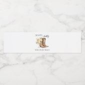 Elegantes Stiefel und bubbly Brautparty Wasserflaschenetikett (Einzelnes Label)