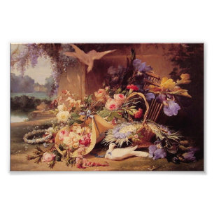 Elegantes Stillleben mit Blume von Eugene Bidau Fotodruck