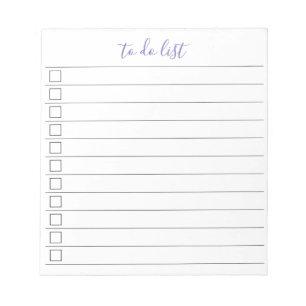 Elegantes stilvolles Chic To-Do-List-Handschriftze Notizblock