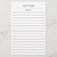 Elegantes stilvolles Chic Todo List Handwriting-Sk