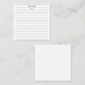 Elegantes stilvolles Chic Todo List Handwriting-Sk Mitteilungskarte (Vorne/Hinten)