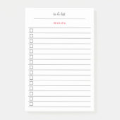 Elegantes stilvolles Chic Todo List Handwriting-Sk Post-it Klebezettel (Vorderseite)