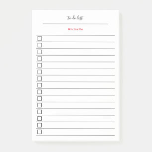 Elegantes stilvolles Chic Todo List Handwriting-Sk Post-it Klebezettel