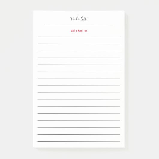 Elegantes stilvolles Chic Todo List Handwriting-Sk Post-it Klebezettel (Vorderseite)