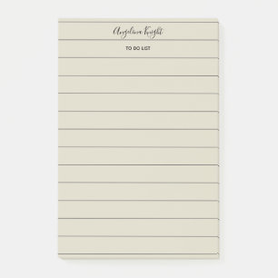 Elegantes stilvolles Chic Todo List Handwriting-Sk Post-it Klebezettel