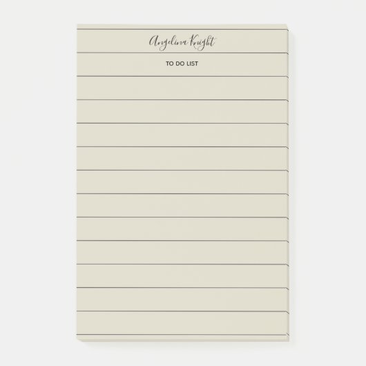 Elegantes stilvolles Chic Todo List Handwriting-Sk Post-it Klebezettel (Vorderseite)