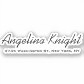 Elegantes, stilvolles, einzigartiges Handwriting-S Aufkleber (Vorderseite)