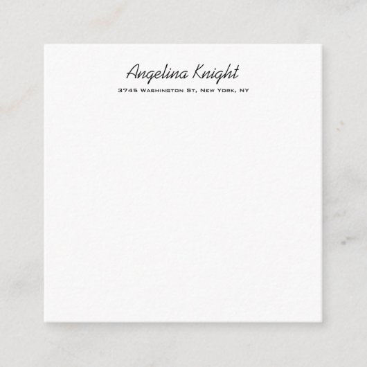 Elegantes, stilvolles, einzigartiges Handwriting-S Begleitkarte (Vorderseite)