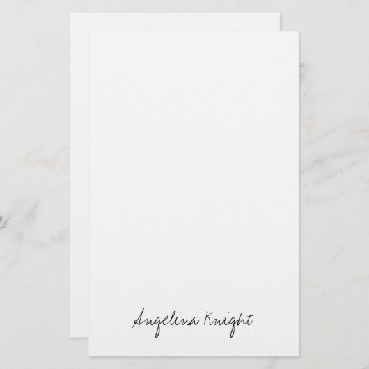 Elegantes, stilvolles, einzigartiges Handwriting-S Briefpapier (Vorne/Hinten)
