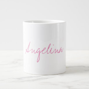 Elegantes, stilvolles, einzigartiges Handwriting-S Jumbo-Tasse