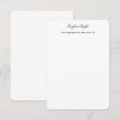 Elegantes, stilvolles, einzigartiges Handwriting-S Mitteilungskarte (Vorne/Hinten)