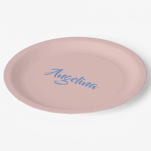 Elegantes, stilvolles, einzigartiges Handwriting-S Pappteller (Schrägansicht)