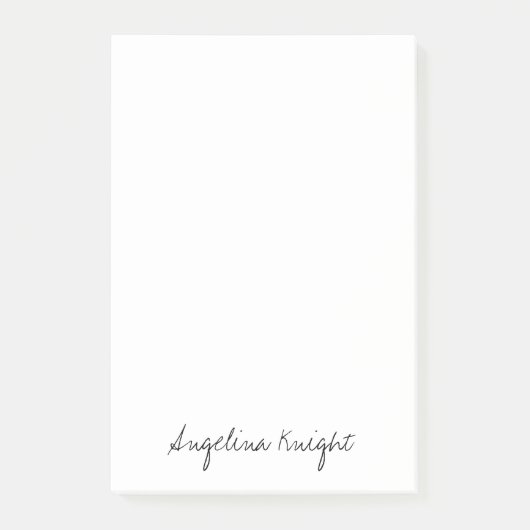 Elegantes, stilvolles, einzigartiges Handwriting-S Post-it Klebezettel (Vorderseite)