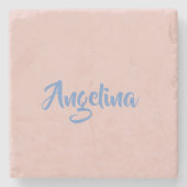 Elegantes, stilvolles, einzigartiges Handwriting-S Steinuntersetzer (Vorderseite)