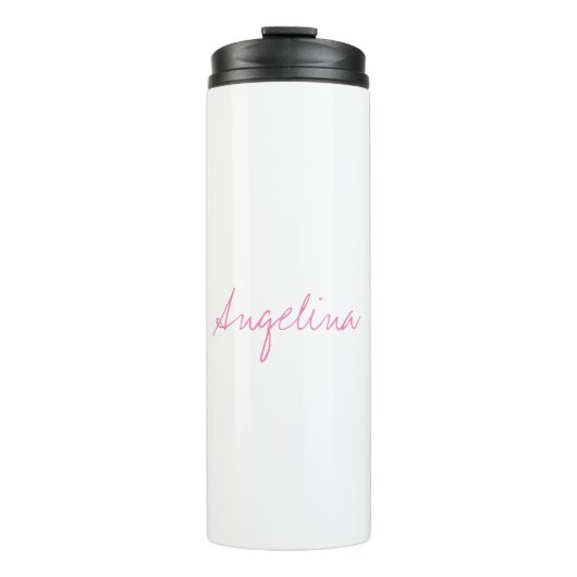 Elegantes, stilvolles, einzigartiges Handwriting-S Thermosbecher (Vorderseite)